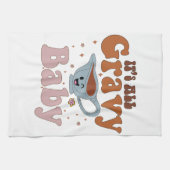 Linge De Cuisine Son Bébé Gravé Retro Automne Thanksgiving Dîner (Horizontal)