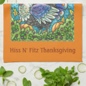 Linge De Cuisine Son Pèlerin N'Fitz Sur Thanksgiving Turkey TOWEL (Plié)