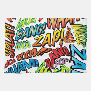 Linge De Cuisine Sons de l'art Pop de Bande Dessinée