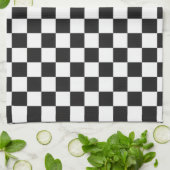 Linge De Cuisine Sophisticated Black and White Checkered Pattern (Plié)
