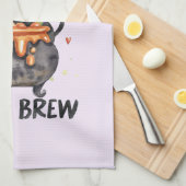 Linge De Cuisine Sorcière - Chat portant une sorcière (Quart Plié)