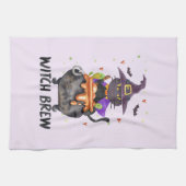 Linge De Cuisine Sorcière - Chat portant une sorcière (Horizontal)