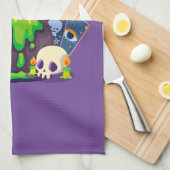 Linge De Cuisine Sorcière Cuisine Cauldron Potion Sous Le Lune (Quart Plié)