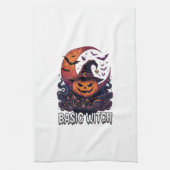 Linge De Cuisine Sorcière de base Halloween Citrouille Croissant de (Vertical)