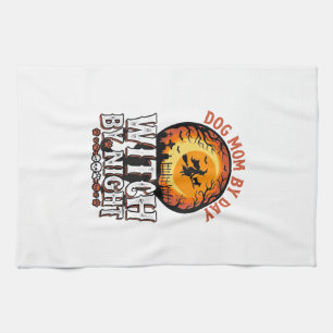 Linge De Cuisine Sorcière de nuit Maman Chien Vintage T-shirt Hallo