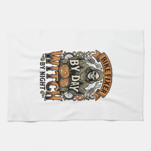 Linge De Cuisine Sorcière de réparation de vélo vintage Halloween m