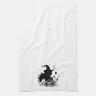Linge De Cuisine Sorcière d'Halloween contemporaine moderne