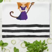 Linge De Cuisine Sorcière mignonne en Casquette violet Halloween (Plié)