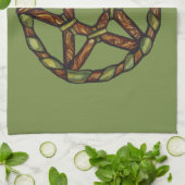 Linge De Cuisine Sorcière verte Pagan Pentacle Nature Wicca (Plié)