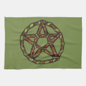 Linge De Cuisine Sorcière verte Pagan Pentacle Nature Wicca (Horizontal)