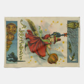 Linge De Cuisine Sorcière vintage d'Halloween (Horizontal)