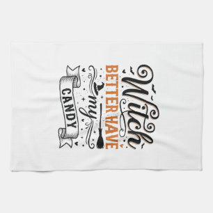 Linge De Cuisine Sorcière Vintage Mieux Avoir Mon Bonbon Design Hal