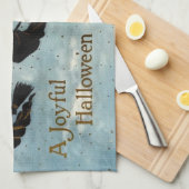 Linge De Cuisine Sorcière Volant Homme Dans Le Ciel Lune (Quart Plié)