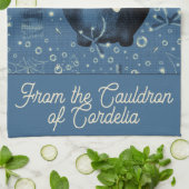 Linge De Cuisine Sorcières Cauldron Bleu (Plié)