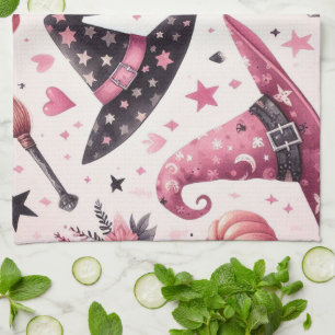 Linge De Cuisine Sorcières rose et noire en jeu Casquettes