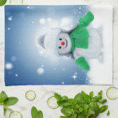 Linge De Cuisine Souhaits de Snowman (Plié)