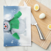 Linge De Cuisine Souhaits de Snowman (Quart Plié)