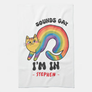 Linge De Cuisine Sounds Gay, I’m In - Rainbow Cat LGBTQ Pride