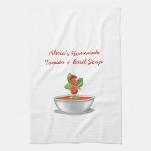 Linge De Cuisine Soupe à base de tomates et de basilic sur mesure