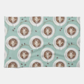 Linge De Cuisine Souriez Il est temps pour le café - Choc Mint (Horizontal)