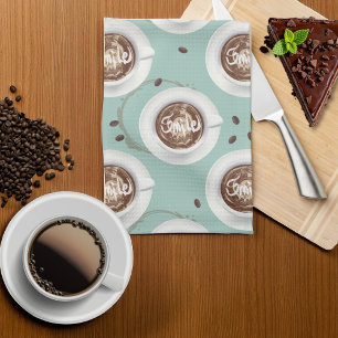 Linge De Cuisine Souriez Il est temps pour le café - Choc Mint