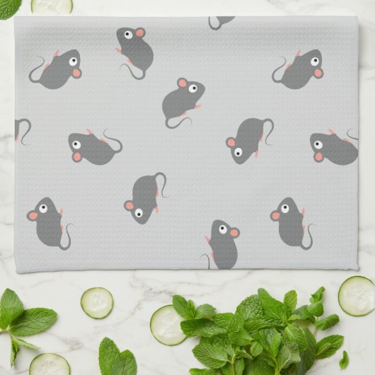 Linge De Cuisine Souris (Plié)