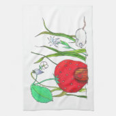 Linge De Cuisine souris de champ mignonne et grande maison rouge de (Vertical)