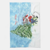 Linge De Cuisine Souris de Noël (Vertical)