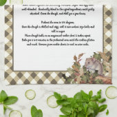 Linge De Cuisine Souris de Noël Saint Recette Keepsaké Tan Plaid (Plié)