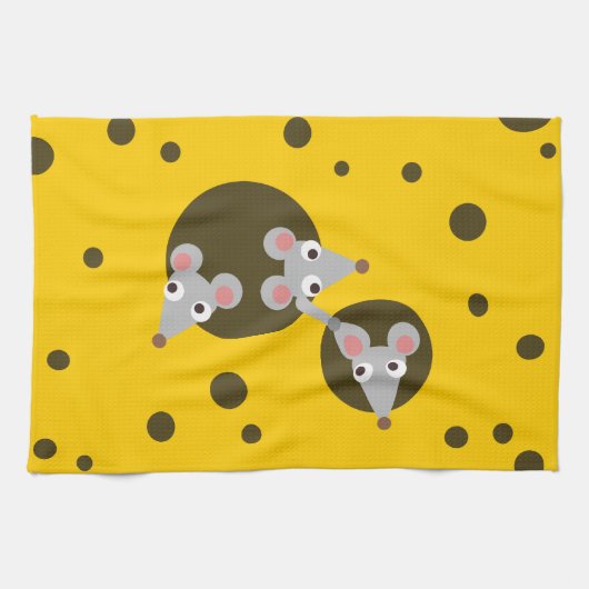 Linge De Cuisine Souris en fromage (Horizontal)