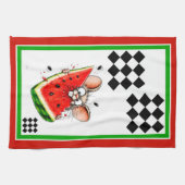 Linge De Cuisine Souris joyeuse mange pastèque (Horizontal)