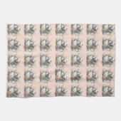 Linge De Cuisine Souris mignonne en théière florale Illustration (Horizontal)