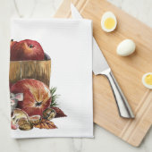 Linge De Cuisine Souris mûre et pommes rouges (Quart Plié)