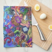 Linge De Cuisine Sous la mer (Quart Plié)