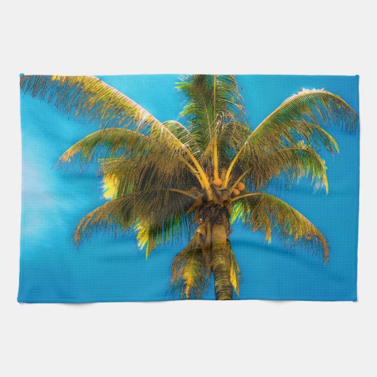 Linge De Cuisine Sous le palmier à noix de coco (Horizontal)
