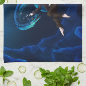 Linge De Cuisine Sous l'eau avec Plesiosaurus (Plié)