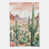 Linge De Cuisine Southwest Desert Cactus Scene  (Vertical)