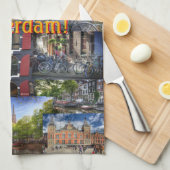 Linge De Cuisine Souvenirs de collage de photo d'Amsterdam (Quart Plié)