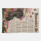 Linge De Cuisine Souviens-toi de moi Dachshund (Horizontal)