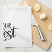 Linge De Cuisine Soyez Notre Invité Plutôt Simple Noir (Quart Plié)