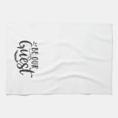 Linge De Cuisine Soyez Notre Invité Plutôt Simple Noir (Horizontal)