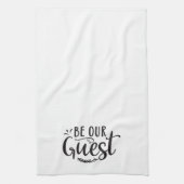 Linge De Cuisine Soyez Notre Invité Plutôt Simple Noir (Vertical)