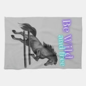 Linge De Cuisine Soyez sauvage et saut à cheval libre (Horizontal)