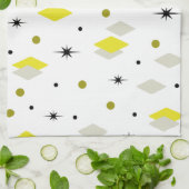 Linge De Cuisine Space Age Diamonds Yellow Gray White (Plié)