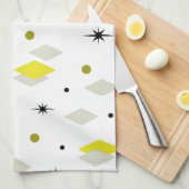 Linge De Cuisine Space Age Diamonds Yellow Gray White (Quart Plié)