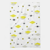Linge De Cuisine Space Age Diamonds Yellow Gray White (Vertical)