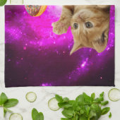 Linge De Cuisine Space cat et les beignets volants (Plié)