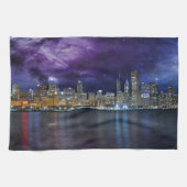 Linge De Cuisine Spacey Chicago Skyline (Horizontal)