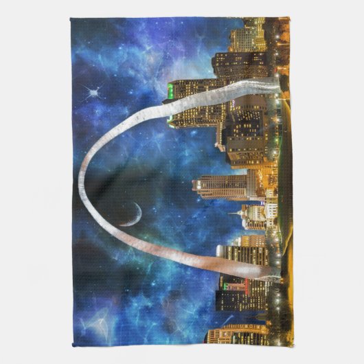 Linge De Cuisine Spacey St. Louis Skyline (Vertical)