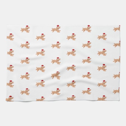 Linge De Cuisine Spaniel Dog Christmas (Horizontal)